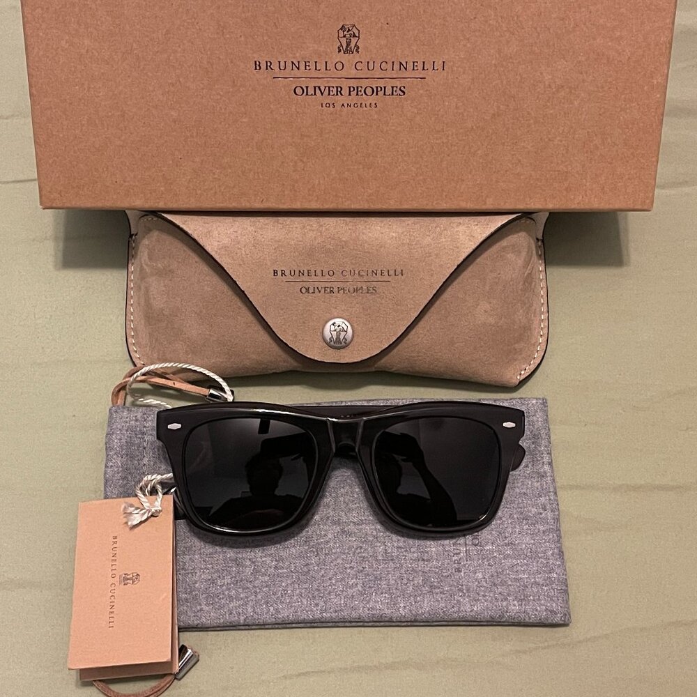 BRUNELLO CUCINELLI x OLIVER PEOPLES Mr. Brunello Horn Sunglasses